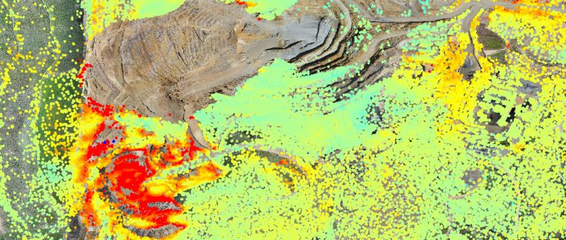 InSAR results over a mine site